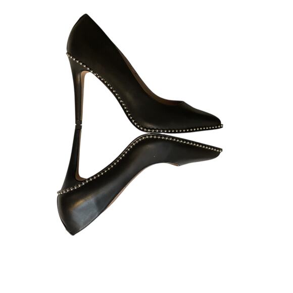 BCBGeneration Pumps High Heel Women's Size 6.5 Black Silver Holli Chain - Picture 14 of 14